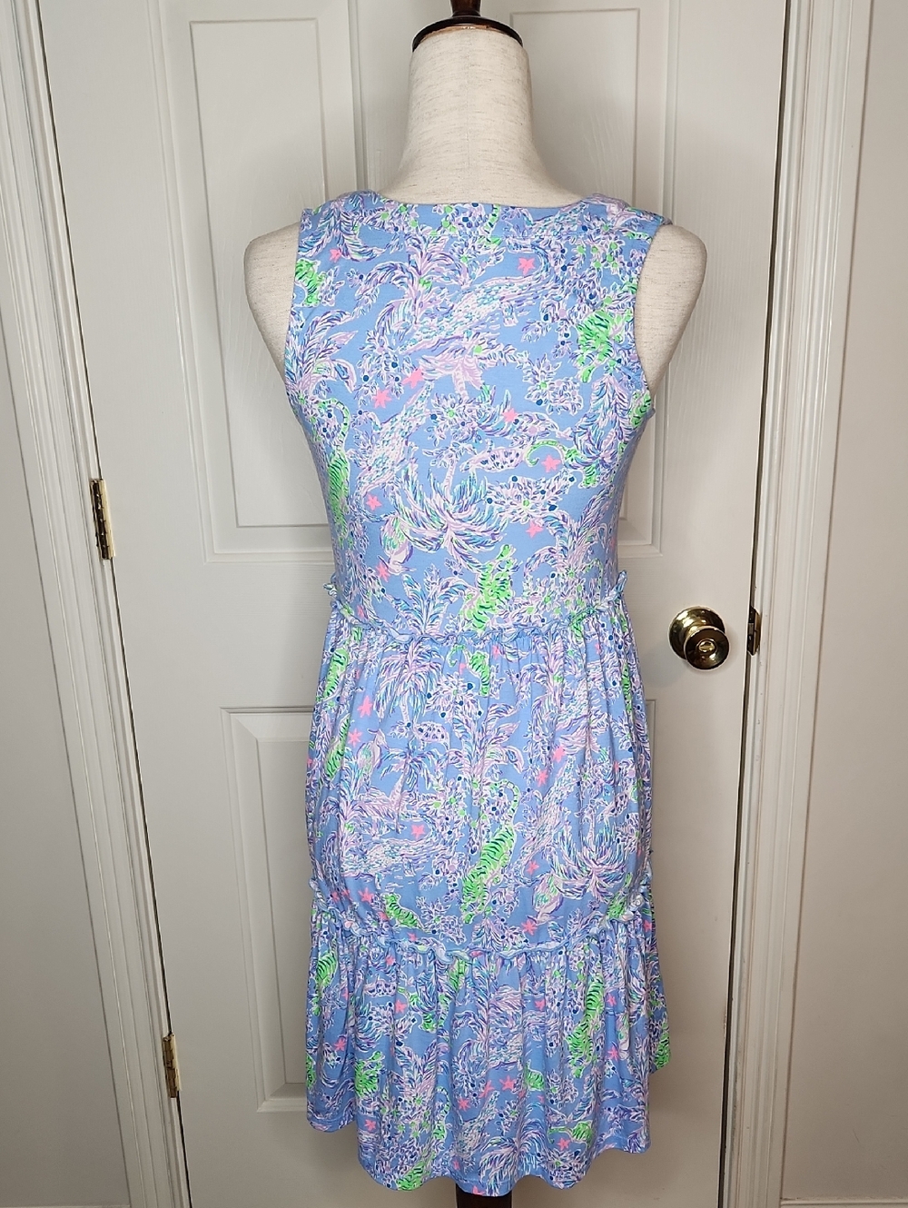 Lilly Pulitzer Lorina Swing Dress Blue Peri The Turtle Package  Size XXS - Picture 7 of 13